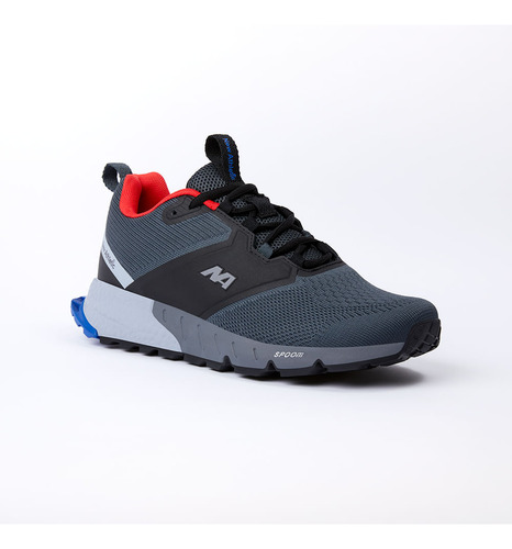 Zapatillas New Athletic Running Spoom49 Gris Oscuro Con Negr