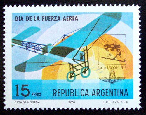 Argentina Aviones, Sello Gj 1739 Fuerza Aérea 76 Mint L5074