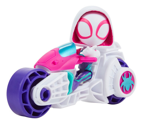 Boneco Ghost Spider Com Motocicleta F7262 6 Cm Hasbro