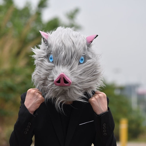 Máscara De Cosplay De Halloween Para Demon Slayer Inosuke