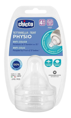 Imagen 2 de 2 de Chicco Tetina Para Perfect5 4+ Flujo Rápido 2 Piezas