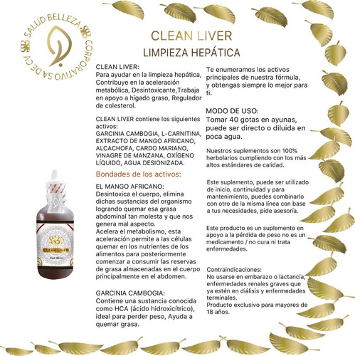 Limpieza Hepatica Cardo Mariano 60ml Paq. 3 Pzas