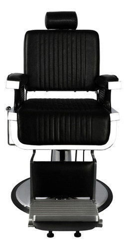 Sillon Premium Barberia Silla Reclinable Giro 360° Neumatica Color Negro Forma de la base Redonda