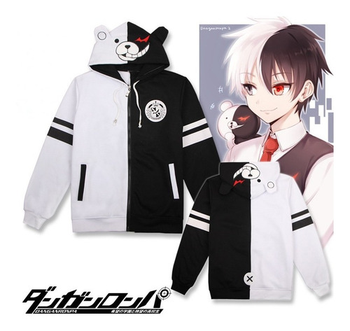Jaqueta Com Capuz De Cosplay Anime Danganronpa Monokuma