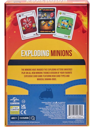 Exploding Minions Inglés Juego Mesa Kittens Versión Minions