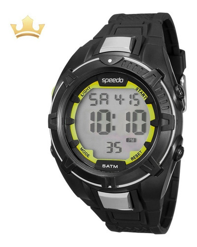 Relógio Speedo Masculino 81131g0evnp3 Cor da correia Preto Cor do bisel Preto Cor do fundo LCD