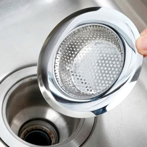 Imagem 2 de 4 de Ralo De Pia Japonês Grelha Cozinha Inox 2 Un. 6cm E 7,5cm
