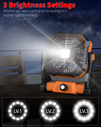 Generic Ventilador De Teto De Acampamento Multifuncional
