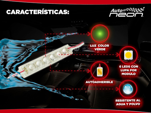 Imagen 4 de 8 de 20 Módulos De 6 Led Con Lupa Varios Colores