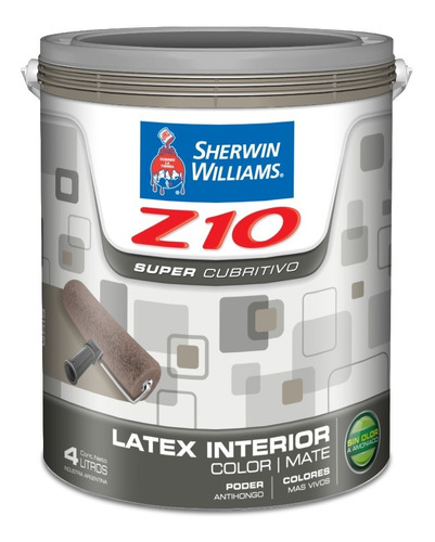 Latex Interior Z10 Colores 4 Litros Serrentino