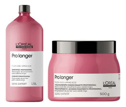 Kit Loreal Pro Longer Shampoo 1500ml + Mascara 500g