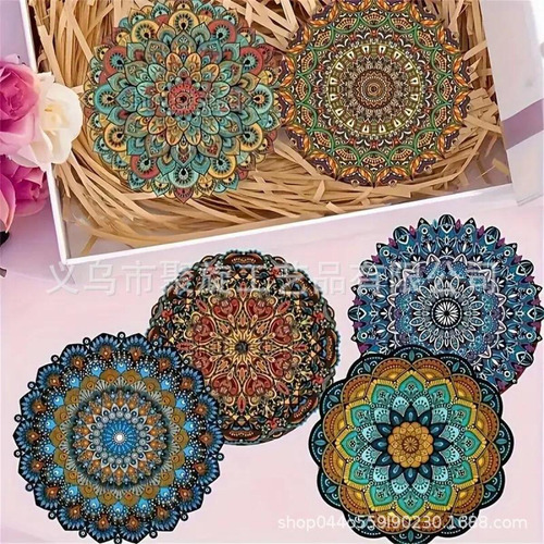 Posavasos Antideslizantes, Lavables A Mano, Con Flores Y Mad