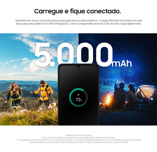 Samsung Galaxy A06 Dual SIM 128 GB branco 4 GB RAM - Excelente (Recondicionado)