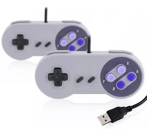 Kit 2 Controles Usb Super Nintendo Snes Joystick Windows