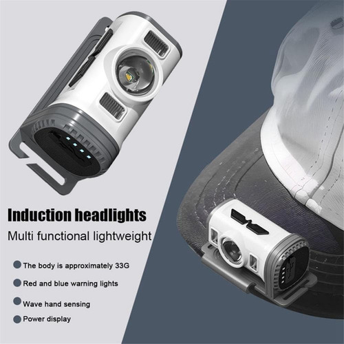 Lámpara Frontal Impermeable Con Sensor Led Para Sombrero