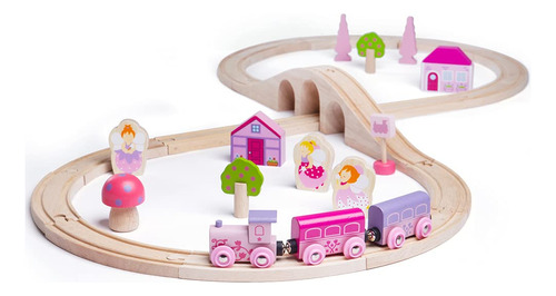 Bigjigs Rail Juego De Tren De Madera De Fairy Figure Of Oigh