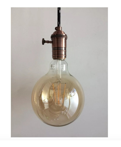 Imagen 1 de 7 de 3 Portalampara Vintage + 3 Lamparas Filamento Led G120 Cable Enviogratis