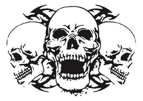 2024 2 Pegatinas Con Cabeza De Calavera Para Decoración
