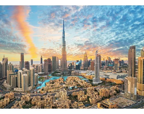 Puzzle Quebra Cabeça 1000 Peças Paisagens Noturnas Dubai