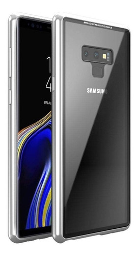 Carcasa Magnetica Reforzada Silver Para Samsung Note 9