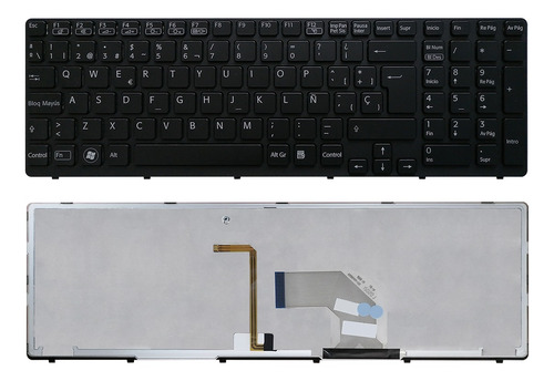 Teclado Sony Sve151d11l Negro Sve15111efb Sve15111eg