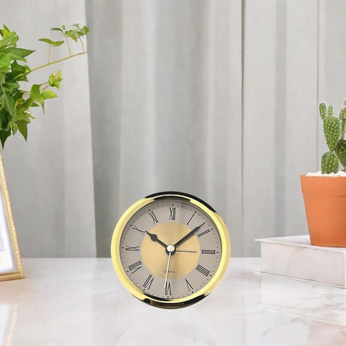 Inserto De Reloj Redondo Con Números, Mini Reloj Oro.