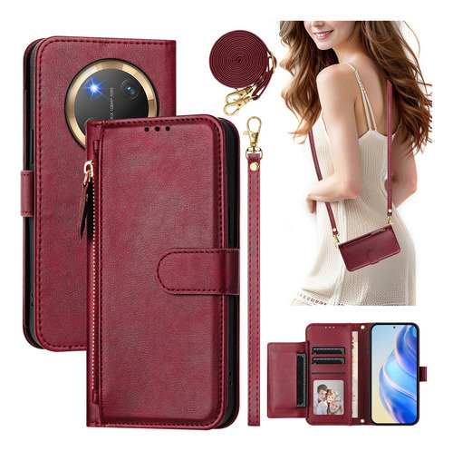 //funda Tipo Cartera Con Correa Para Honor X9c 5g/magic 7 Lite