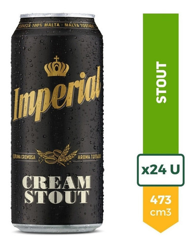Imagen 1 de 9 de Cerveza Imperial Cream Stout Negra Lata 473ml Pack X24 Promo