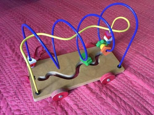 Juego Laberinto De Madera Tren Con Llantitas Diako (Usado)