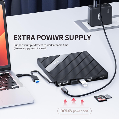 Unitek Controlador De Dvd Externo Usb C Portátil Cd/dvd +/.