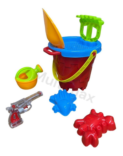 Kit Juguete De Playa Palas Cubeta Balde Infantil Verano 