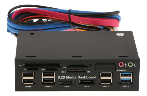 5.25 Multifuncional Media Dashboard Usb3.0 Conector De
