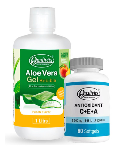 Antioxidante Vitamina C E A + Aloe Vera Bebible 1l Qualivits