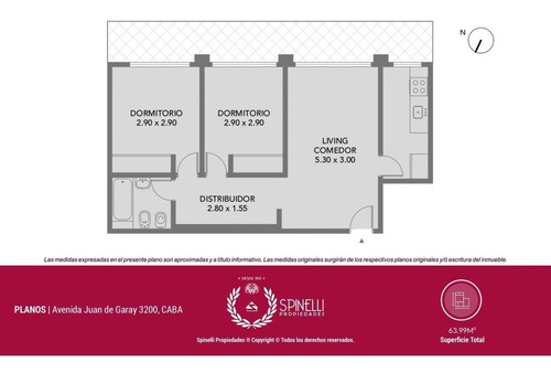 Imagen 5 de 30 de 3amb · 64m2 · Con Cochera · C/balcón Cocina Indep! Torre De Categoría Nuevo C/amenities!