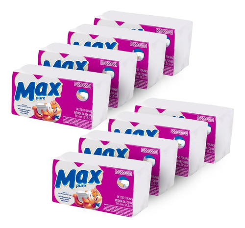 Papel Toalha Mãos Interfolha 100% Celulose Max Pure 2000fls