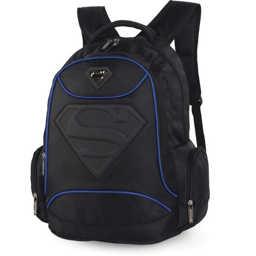 Mochila Escolar Superman Gd 3bolsos P/note Luxcel