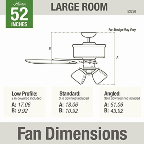 Hunter Fan Ventilador De Techo Con Cadena, Builder Plus,