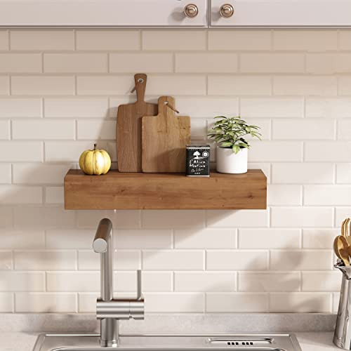 Repisas Flotantes De Pared, Estante De Pared De Madera Rústi