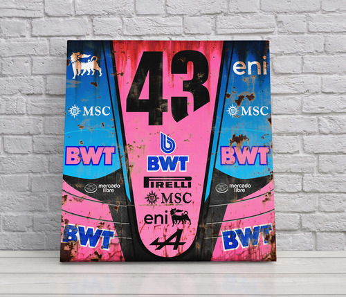 Carteles Franco Colapinto Alpine F1 Formula 1 Mdf 30x30 Cm