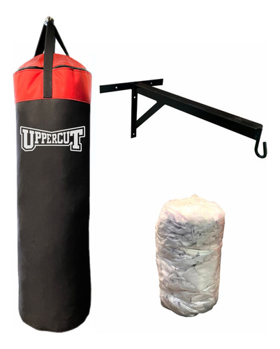 Bolsa De Boxeo 90cm + Soporte De Pared + Relleno
