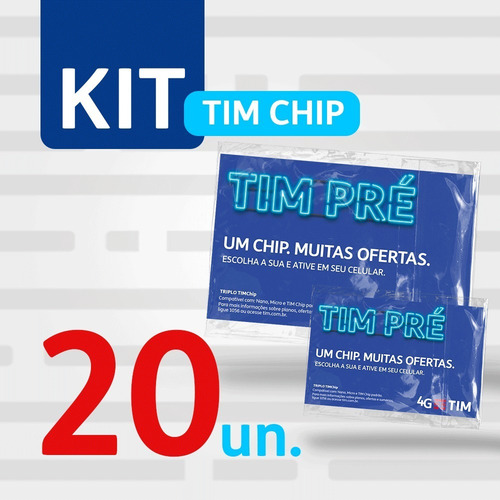 Imagem 1 de 2 de Kit 20 Tim Chip