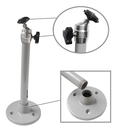 Imagen 6 de 10 de Soporte De Techo Universal Para Mini Proyector/cañon Con Cabezales Giratorios 360° Montaje Ajustable Escritorio/pared