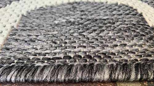 Imagen 5 de 6 de Alfombra Gris Nordica Rustica Tipo Yute Onda 100x150 Kreatex