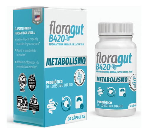 Floragut B420 Ayuda Al Control Del Peso 30 Caps ( Pack X4) Sin Sabor