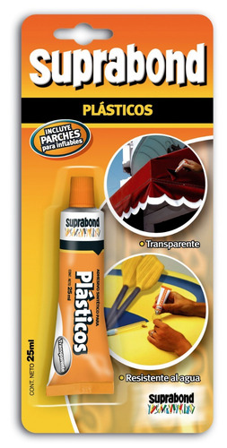 Imagen 3 de 4 de Adhesivo Para Plásticos Suprabond - Impermeable Transparente