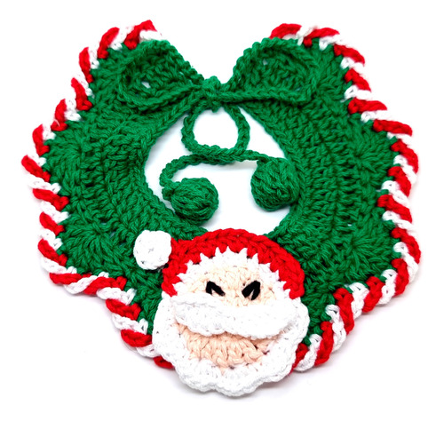 Disfraz Navidad Campana Moño Collar Crochet Amigurumi Tejido