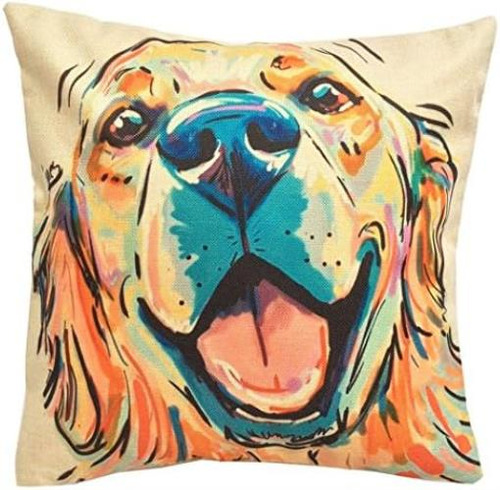 Redland Art Fundas De Almohada De Lino Con Diseño De Perro G