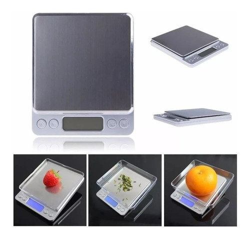 Gramera Pesa Balanza Digital Cocina Joya Precisa 0.1 A 3000 Capacidad máxima 3 g Color Gris