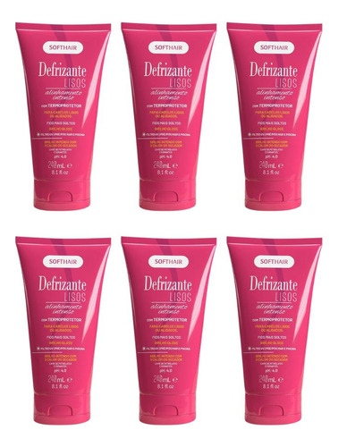 Defrizante Soft Hair 240 Ml Lisos - Kit C/ 6un