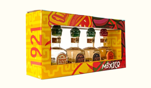 Imagen 3 de 4 de 1921 Tequila 100% Agave Combo 4 Miniaturas 50ml.